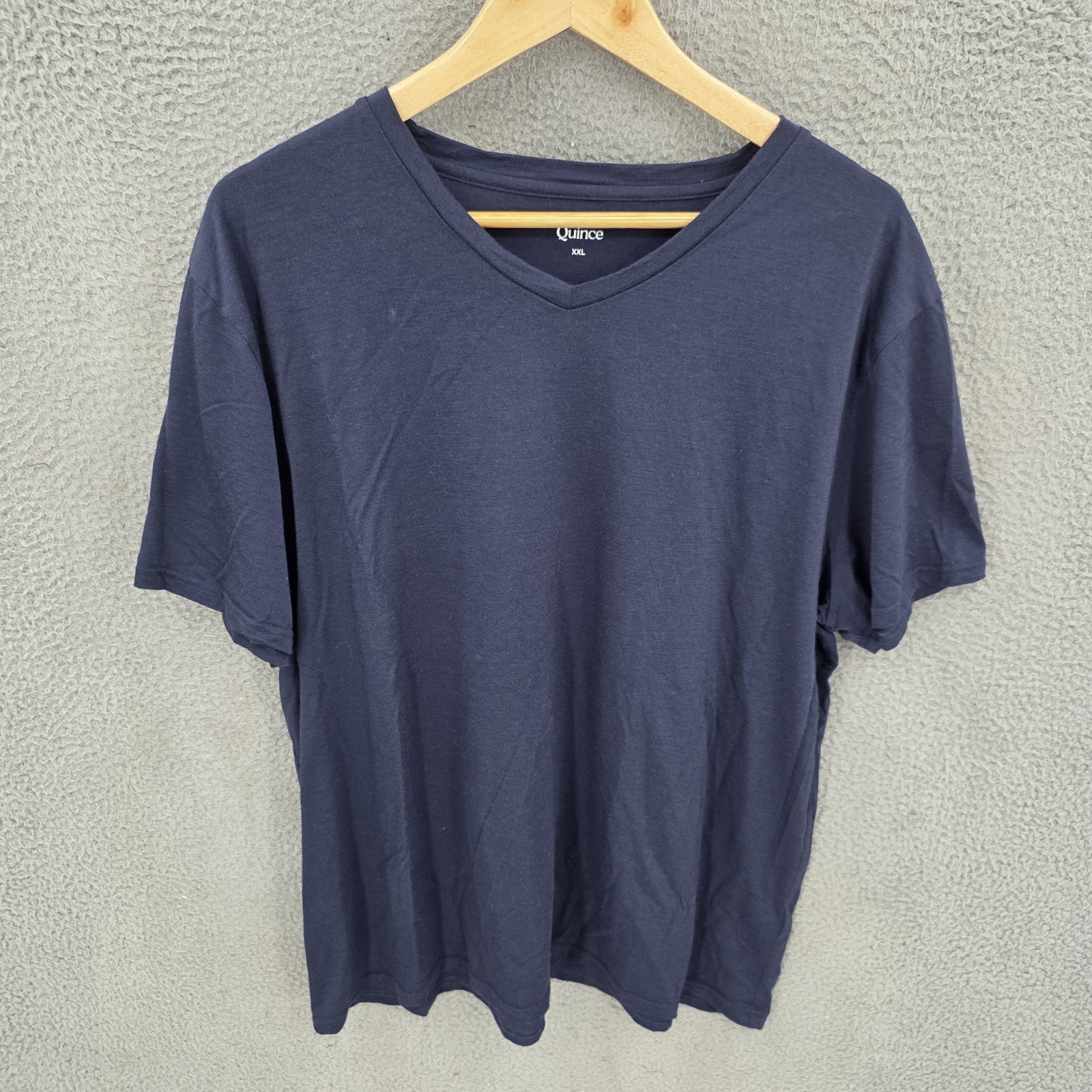Quince Shirt Mens 2XL Blue Merino Wool V Neck Base Layer