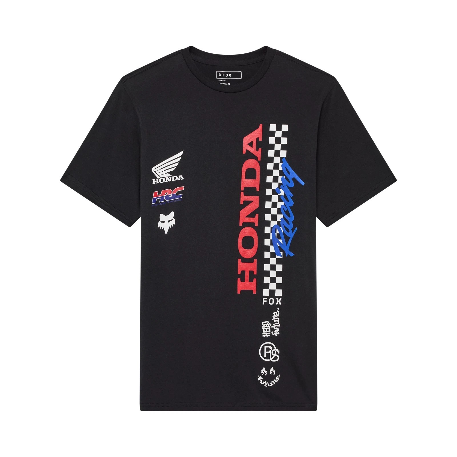 Fox Racing Honda Racing Tee Black Adult MX Logo T-shirt Size Large