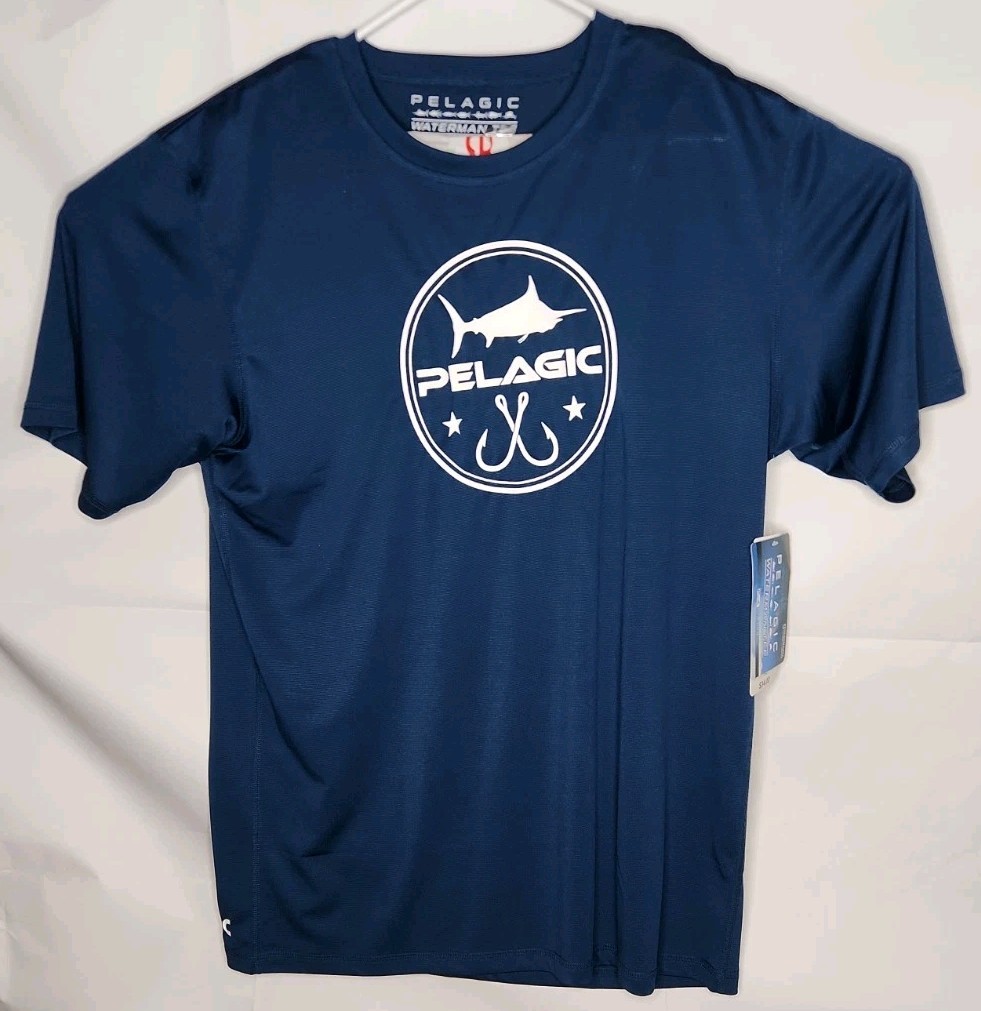Pelagic Waterman Pro Tee Blue Shirt Angler Fishing Boating Mens Size XL UVA NWT