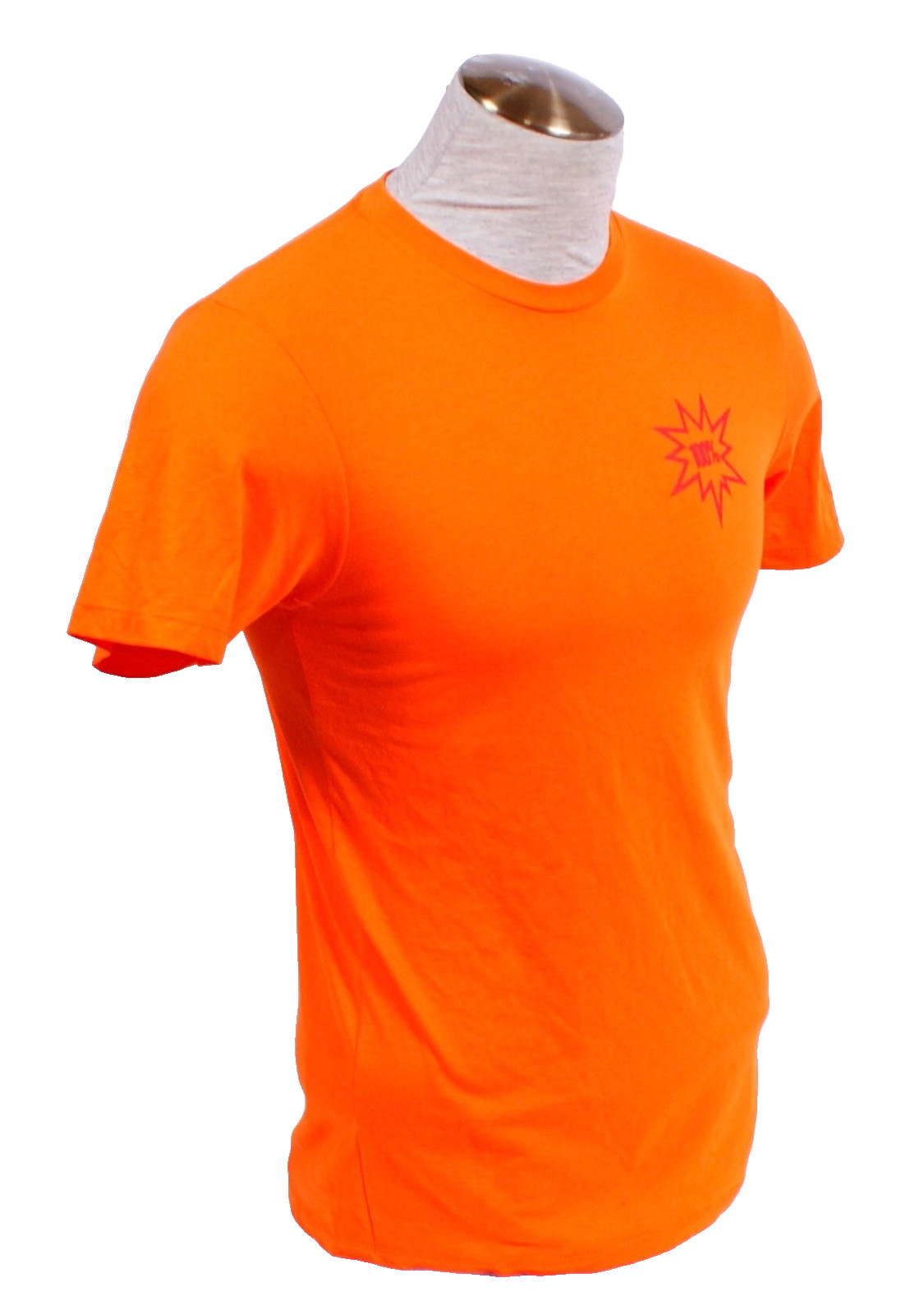 100% Men’s S Orange Short Sleeve Tee T-Shirt