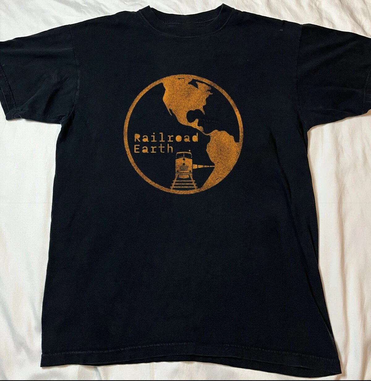 NEW Railroad Earth Logo Black Cotton Shirt All size S-5XL CM636