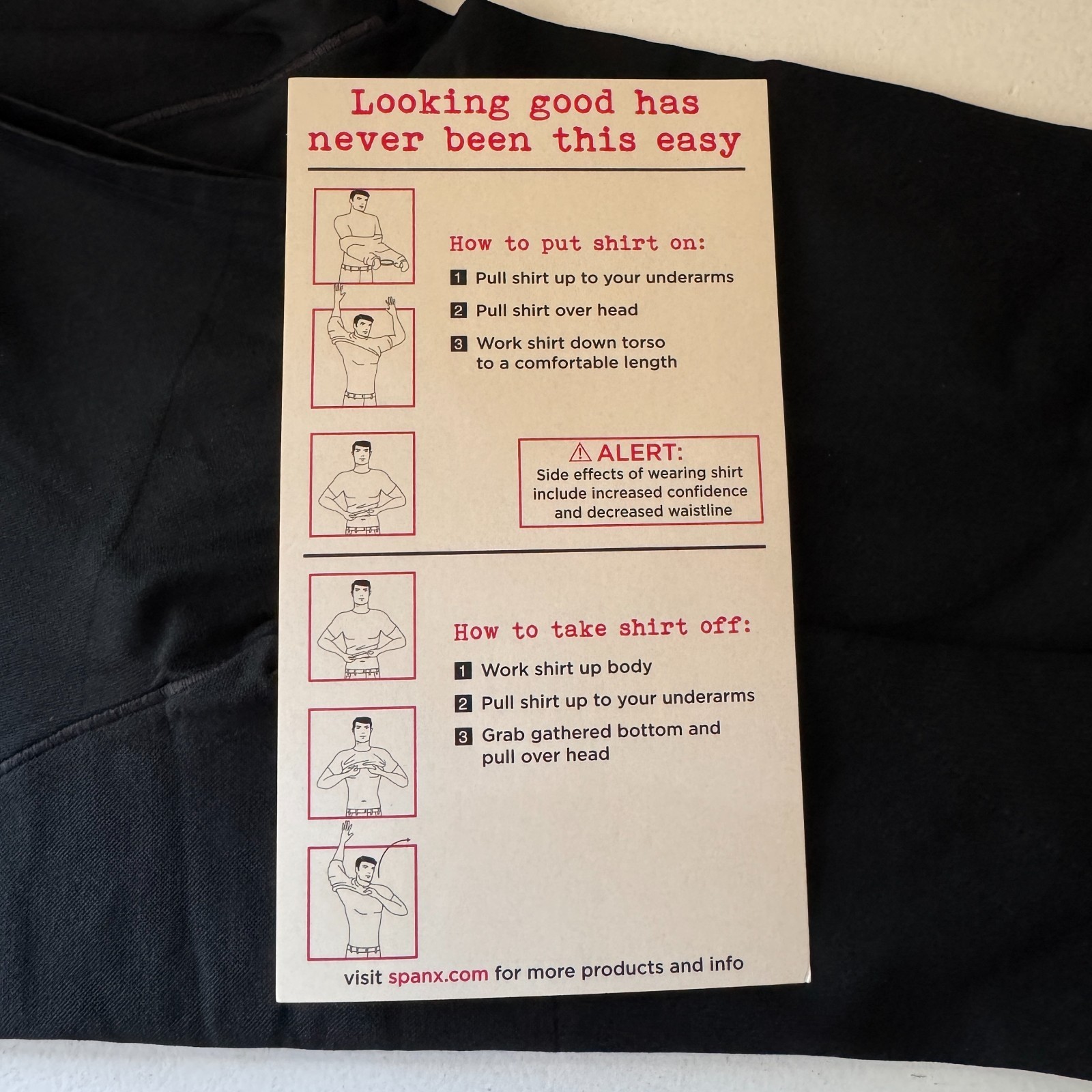 SPANX Men’s Zoned Performance Black Crew Neck Under Shirt size XL (46-48) NWOT