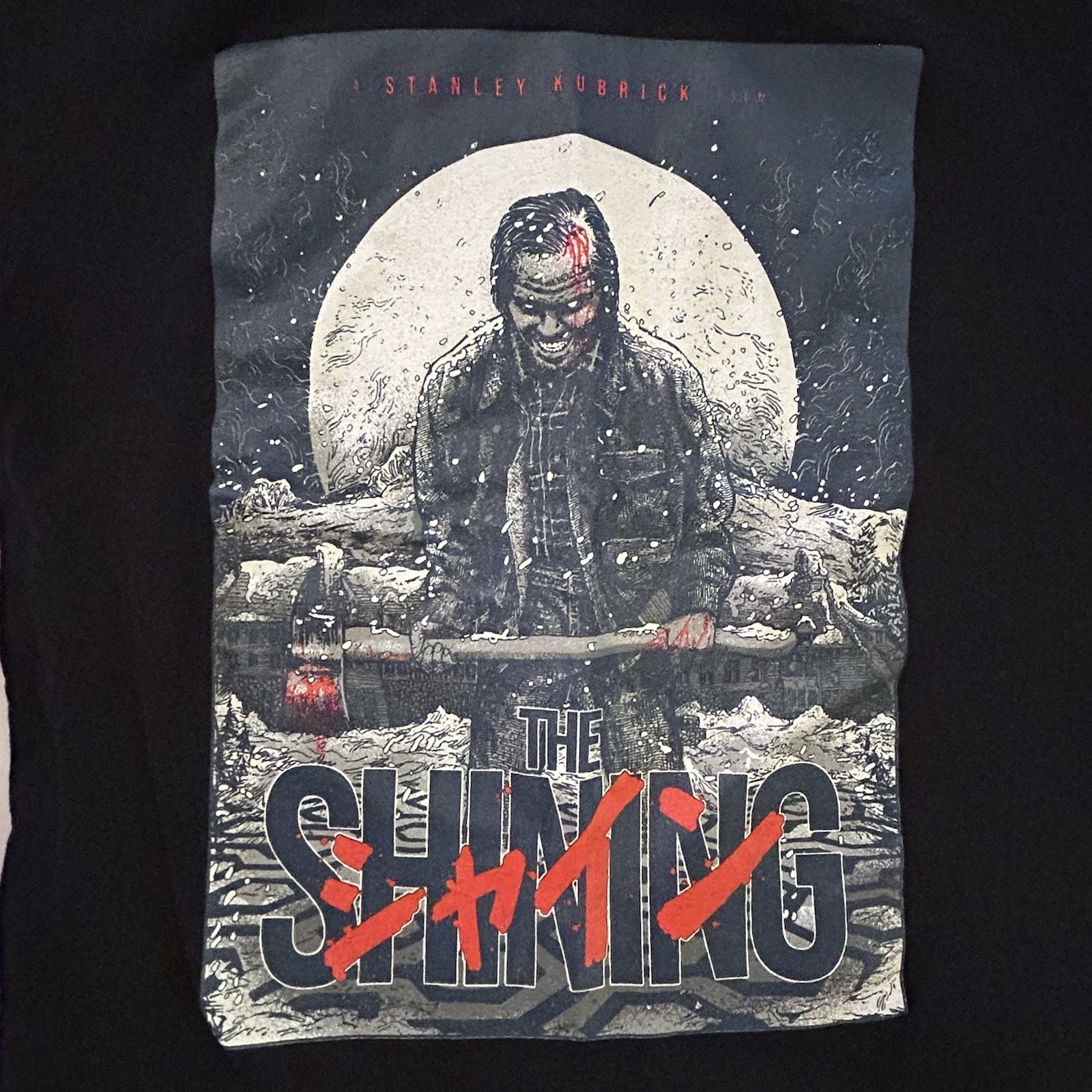 The Shining Movie Tee Japanese Lettering Jack Torrance T-shirt Size Medium