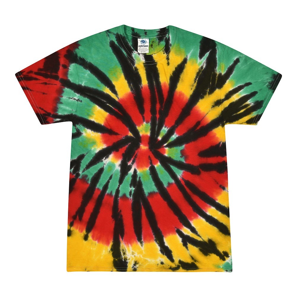 Multi-Color Tie Dye T-Shirts, Kids & Adults Short Sleeve Cotton Colortone