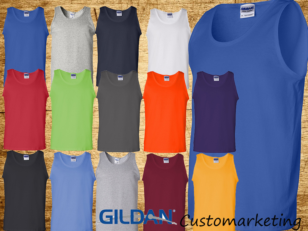 Gildan Mens Ultra Cotton Tank Top Any Size Color Gildan 2200 Tank Top