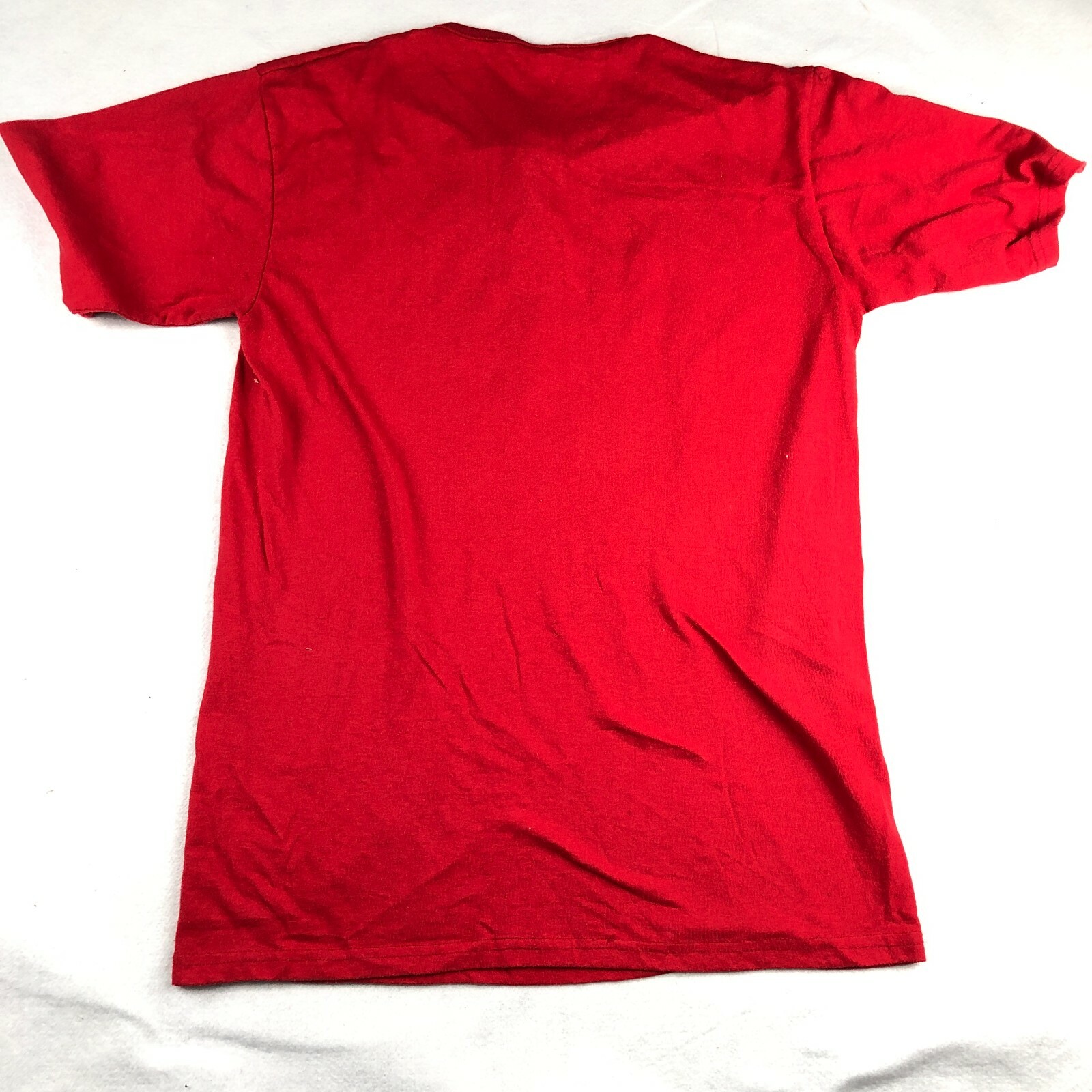 Mens Large Fly Logo T-Shirt Red Shirt Buttons Rare