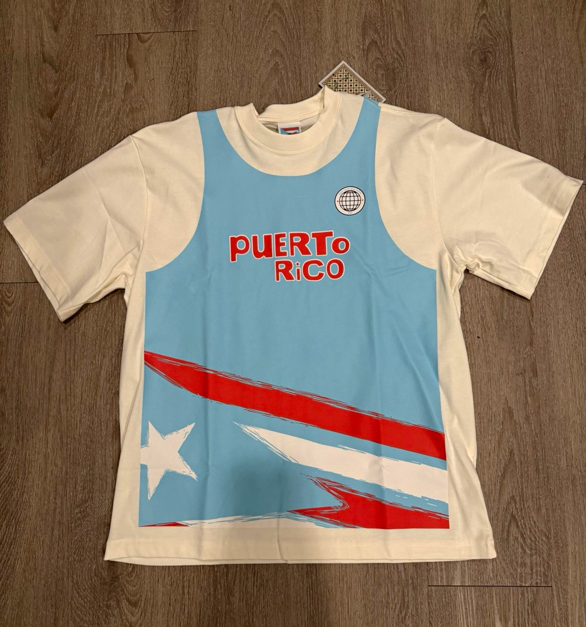 Puerto Rico Jersey Benito Jersey Fan Shirt Light Blue White Red Residency Merch