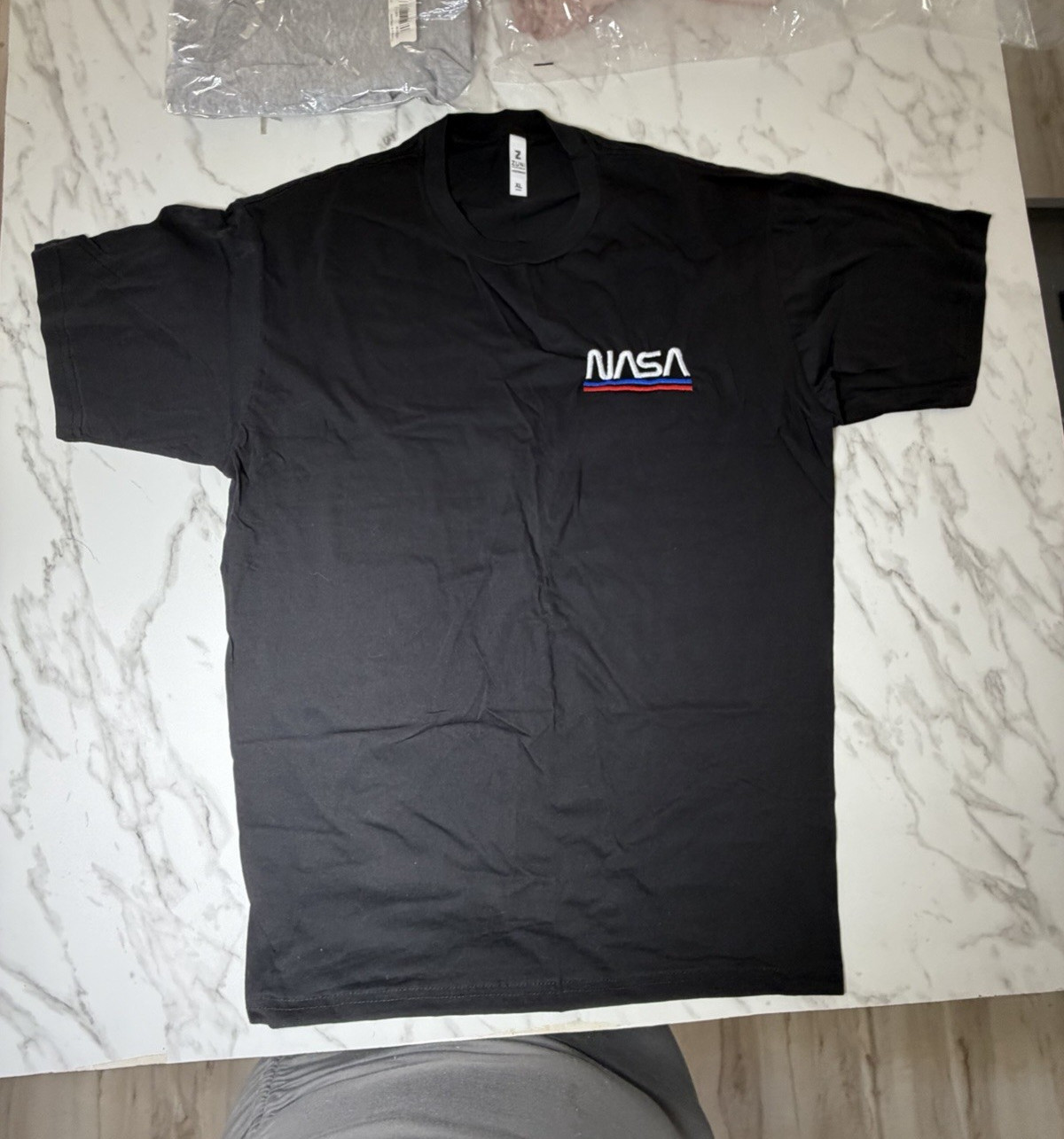 Zuni Sportswear NASA Embroidered Logo Black Men’s XL Short Sleeve Crew Tee