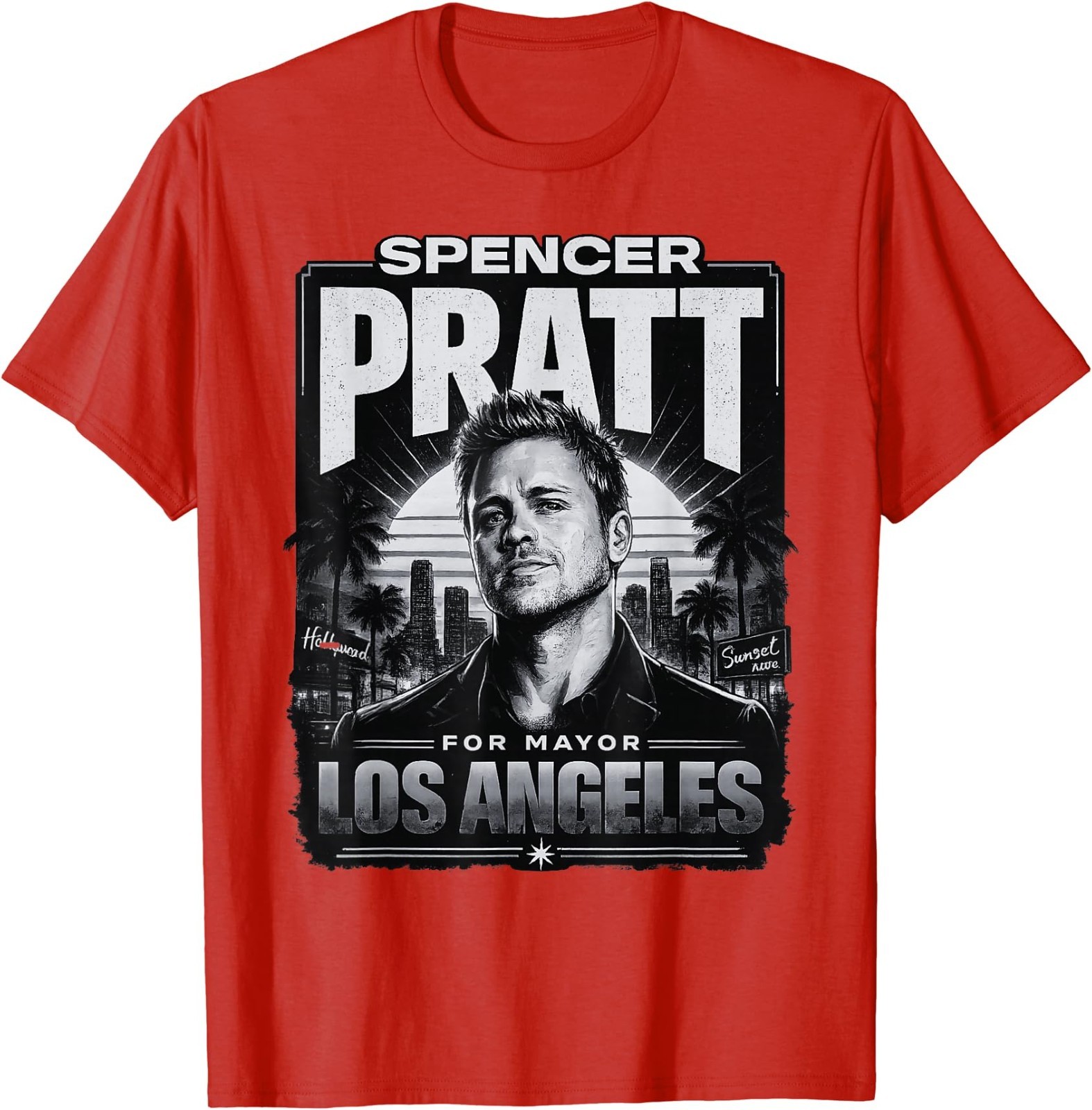 Spencer Pratt for LA Mayor California Humor Design T-Shirt T-Shirt