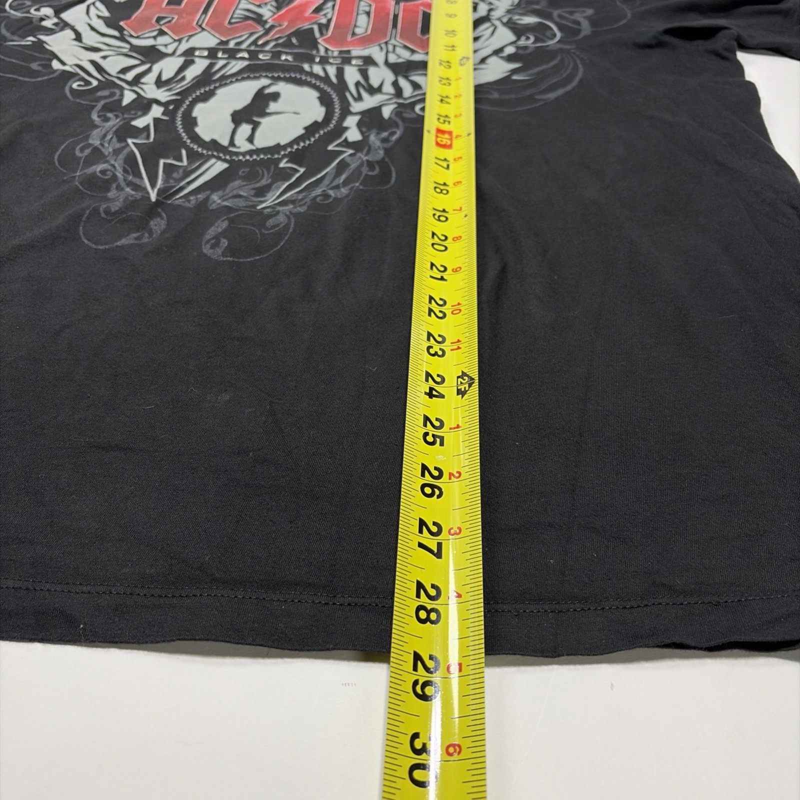 AC/DC Black Ice 2008 Album Logo size XL Black T Shirt Band Merch Tee