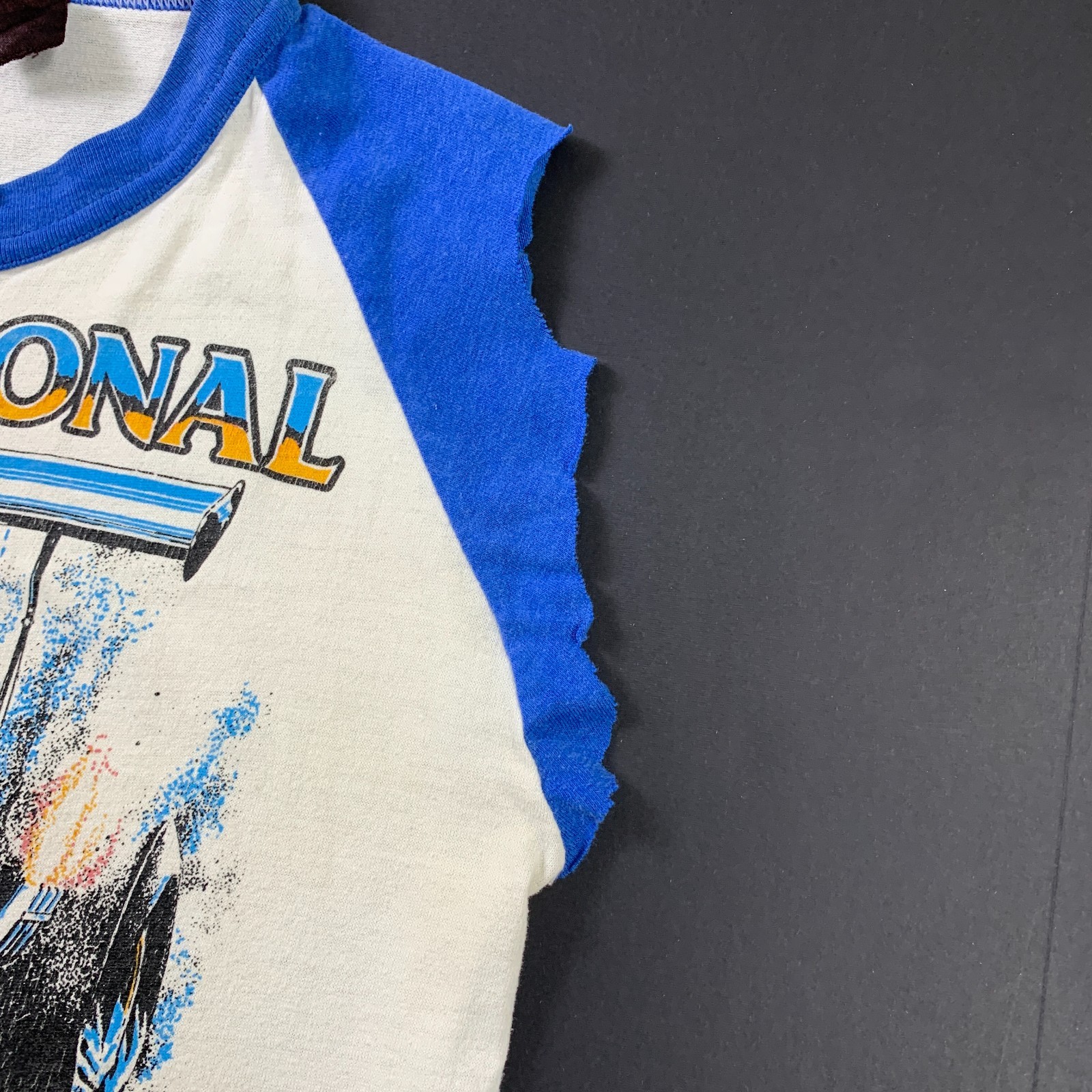 Vintage 1983 NHRA U.S. National Drags Racing T-Shirt Cut Off Tee Indianapolis S