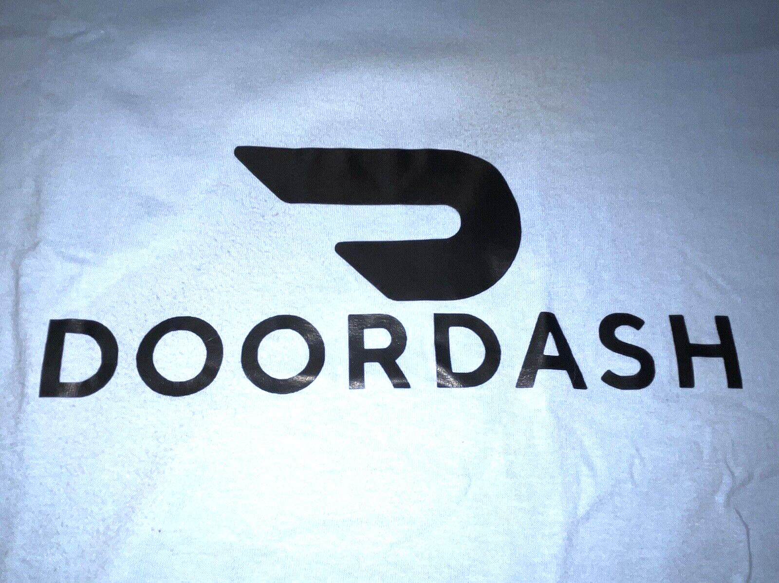 DoorDash Front & Back Food Delivery Driver SKY BLUE Short Sleeve 2XL Shirt *RARE