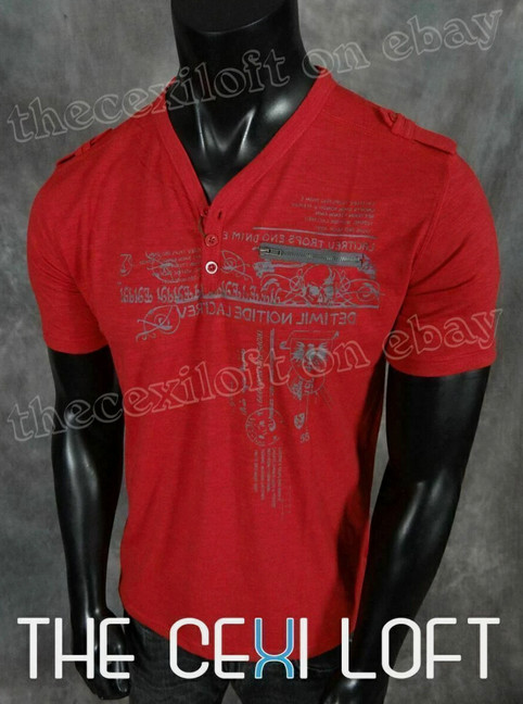 Casual Sport Graphic T- Shirt Distressed Eagle Prints Mens Slim Fit Vertical
