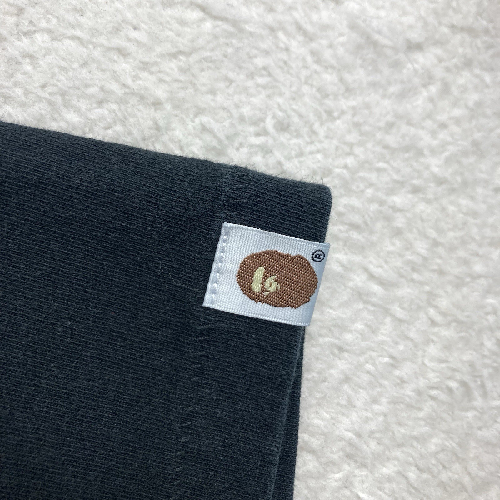 Vintage A Bathing Ape T Shirt Men XL Black Baby Milo Camo Bape Logo Japan