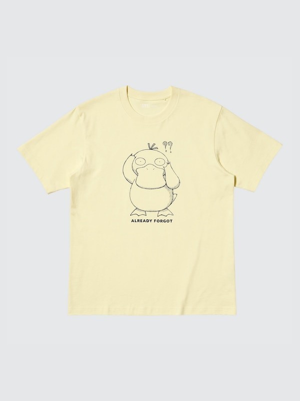 Uniqlo Pokemon Psyduck UT T-shirts Tee Yellow Black Japan Release Extra Large XL