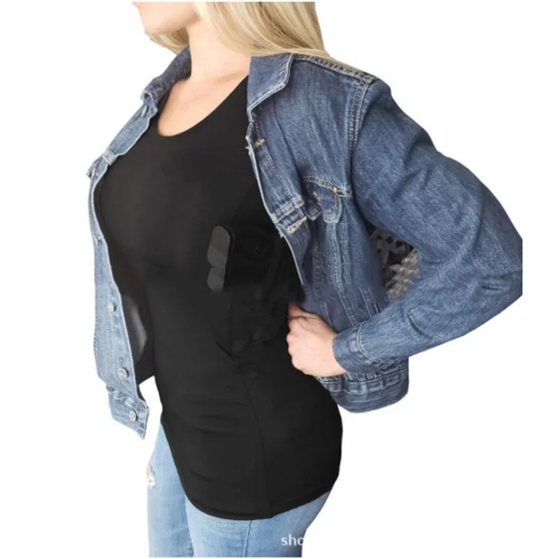Concealment Clothes Men’S Crew Neck Undercover- Concealed Holster Carry Tops