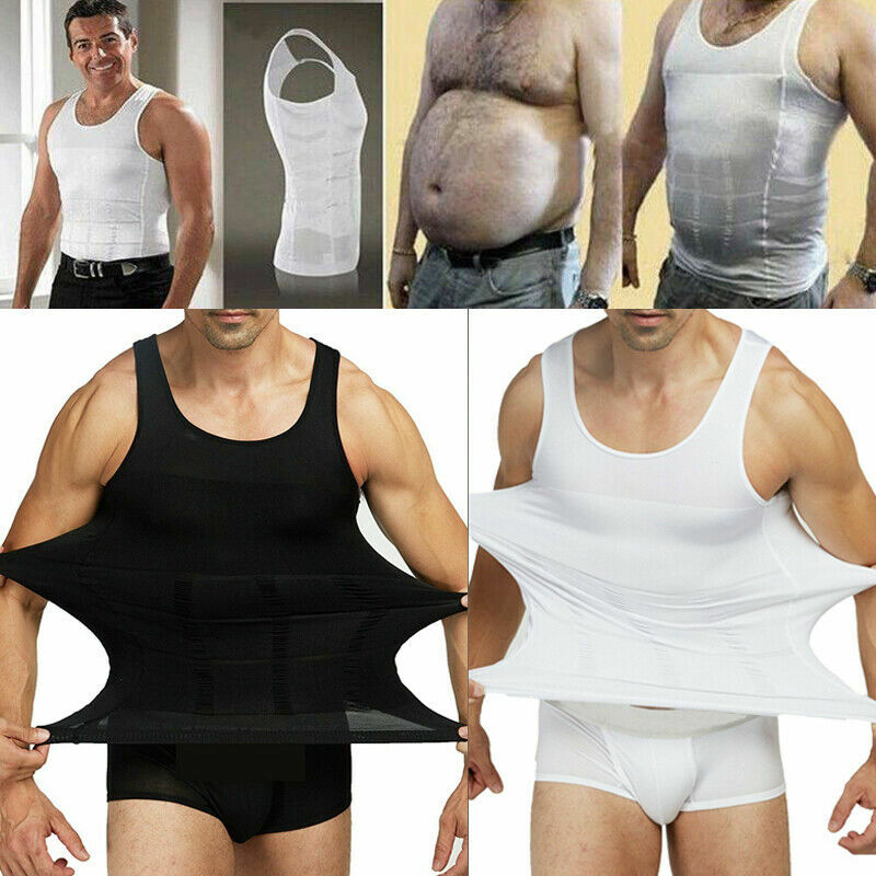 Men Slimmer Body Shaper Vest Abs Abdomen Compression Shirt Workout Tank Tops US