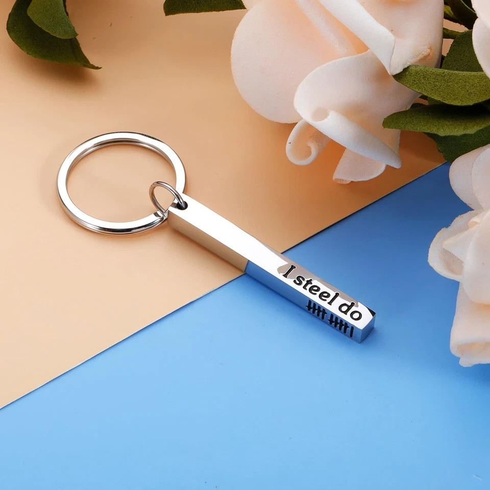 11 Year Wedding Anniversary Keychain Gift for Her Him Husband Wife Couples