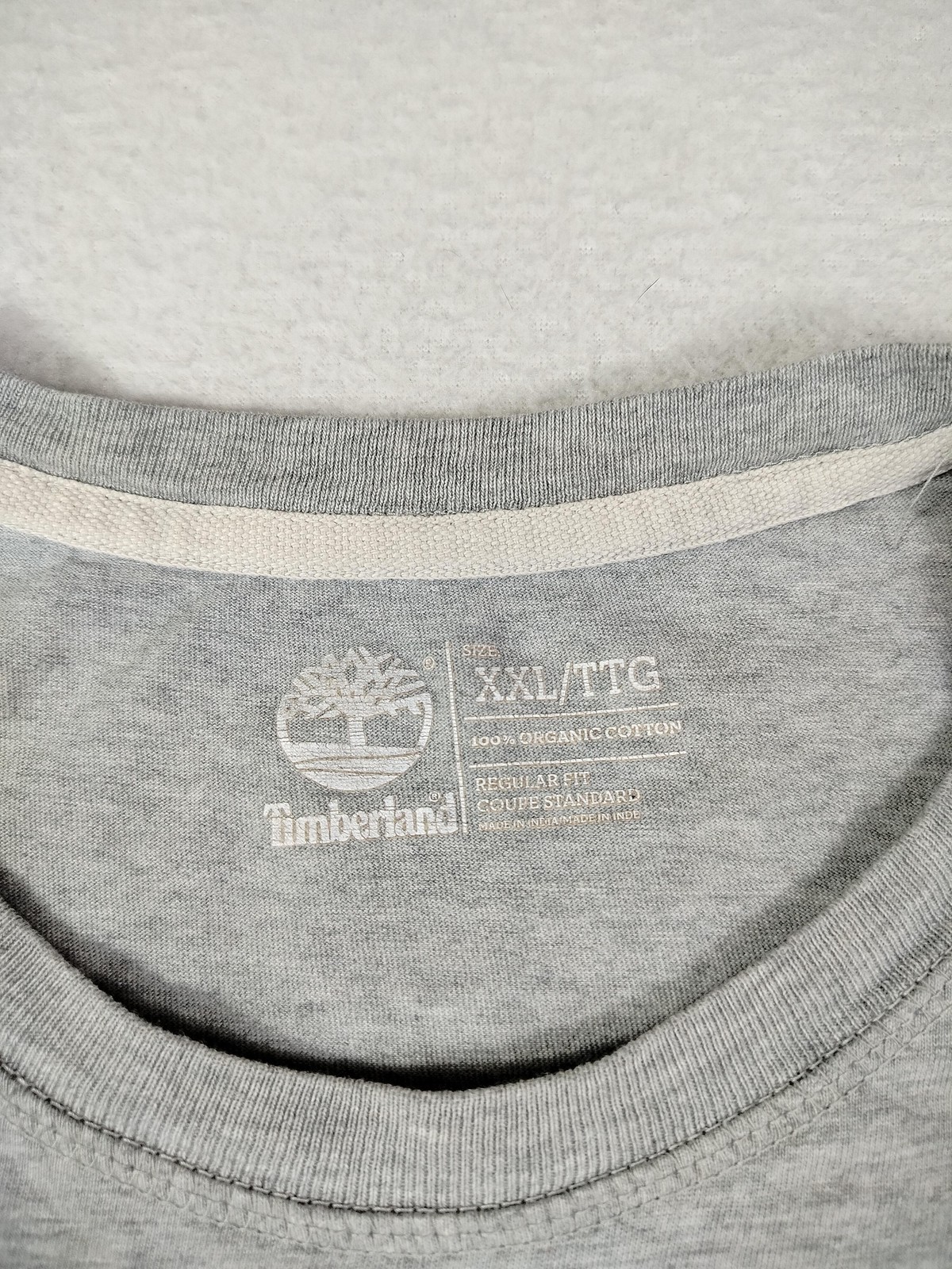 Timberland Shirt Mens 2XL Lot 2 Gray Black Tree Logo Graphic Tee Tagless Organic
