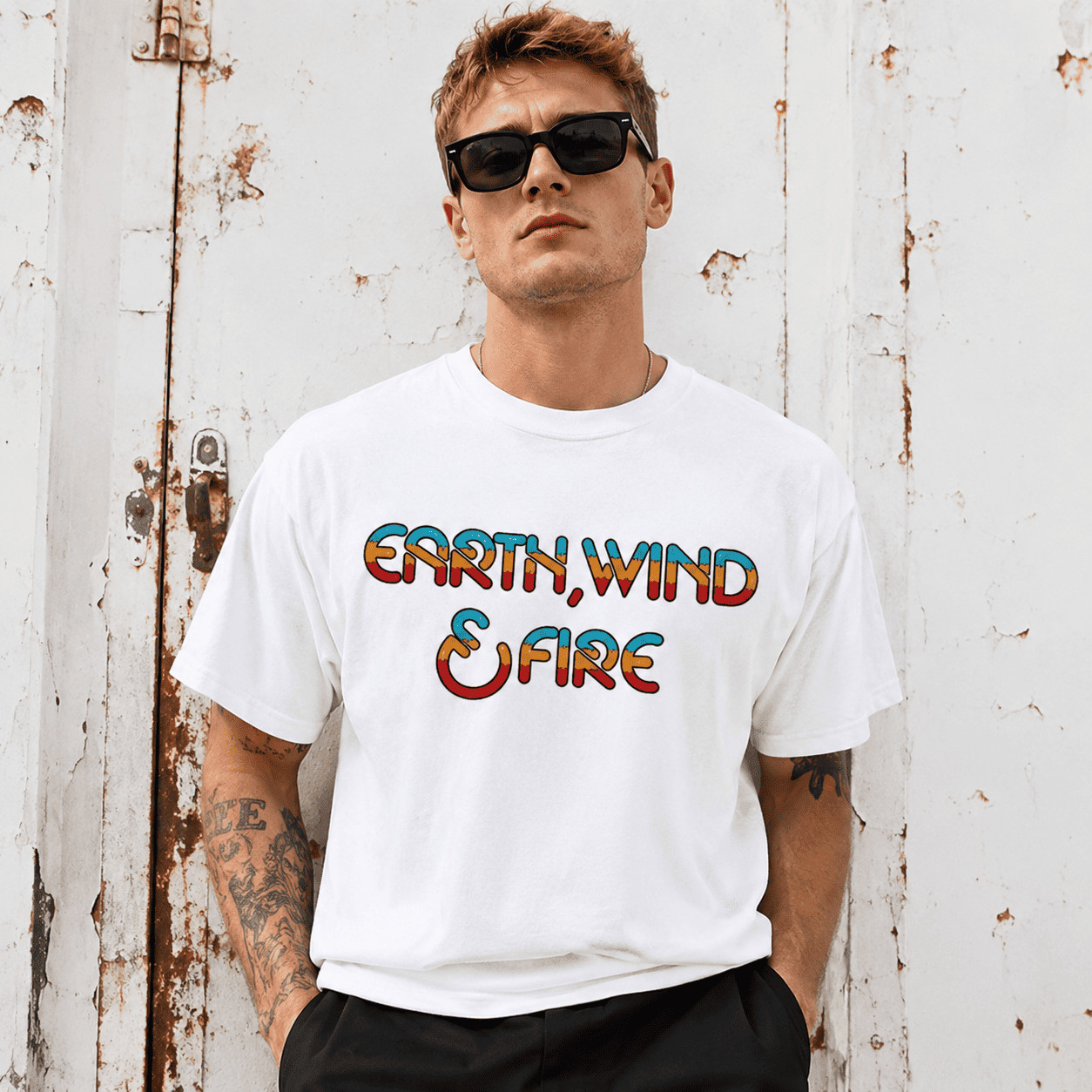 Earth, Wind & Fire Retro Graphic Tee – Vintage Style 70s Soul Music Shirt