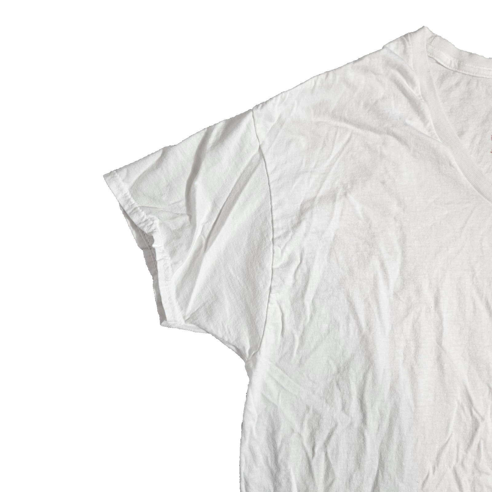 T Shirt V Neck White Most Comfortable 100% Cotton Men’s L By Hanes