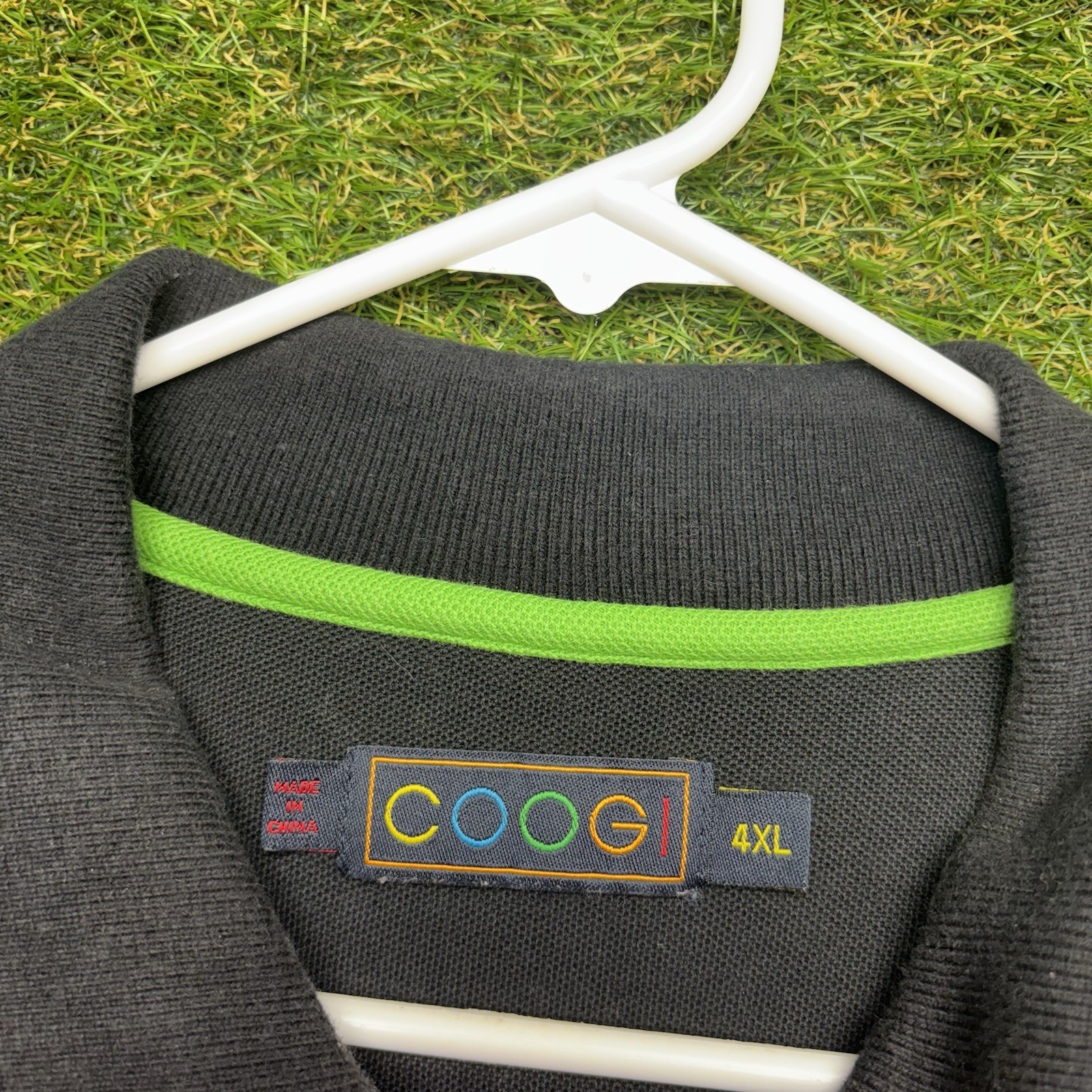 Vintage Coogi Polo Shirt Mens 4XL Black Embroidered Casual Preppy 2000s y2k