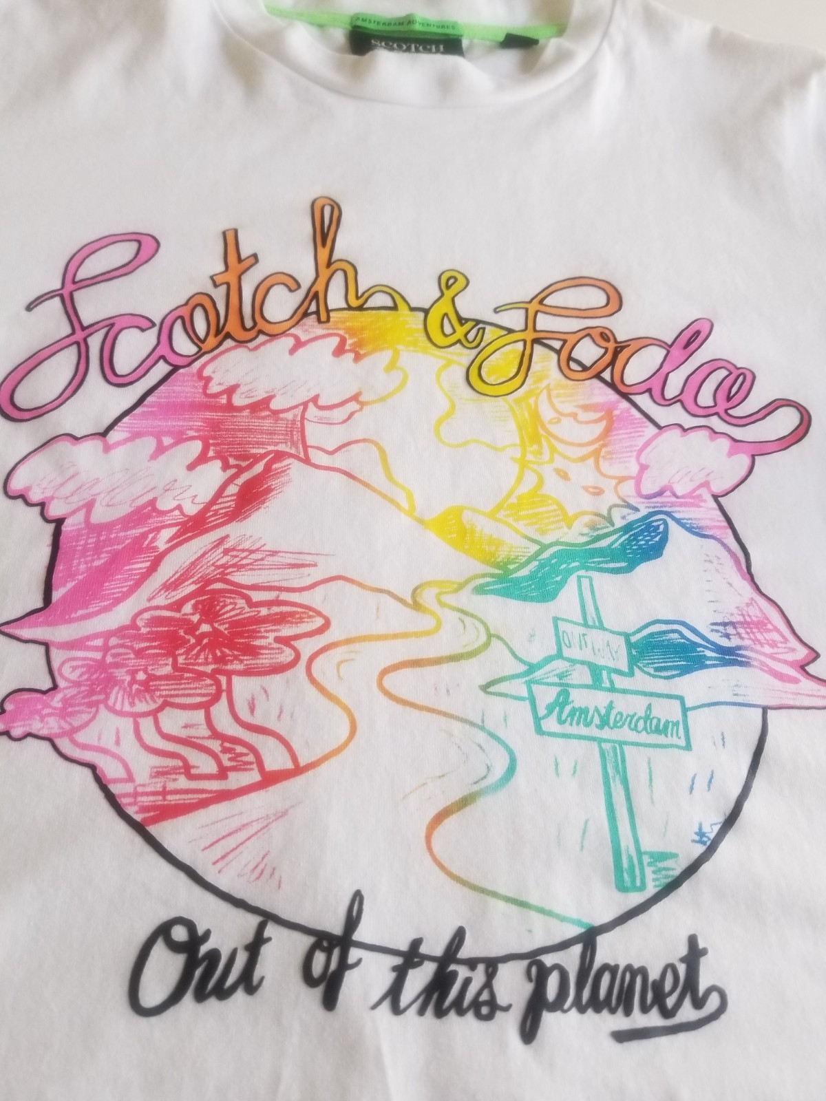 Scotch & Soda Amsterdam Men’s Out of this planet Tee Shirt, , Size Medium