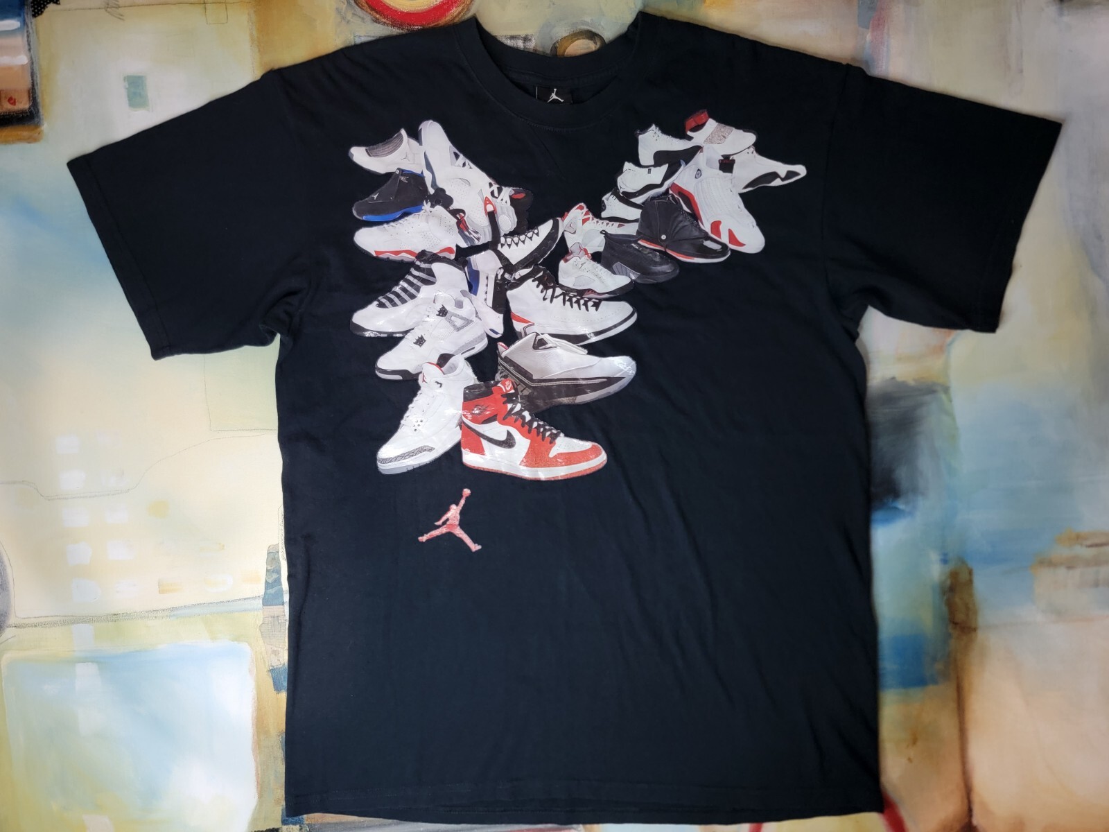 Air Jordan Shoes History Of Air Jordan Black Mens L Shirt A Must Have SHIPS FAST