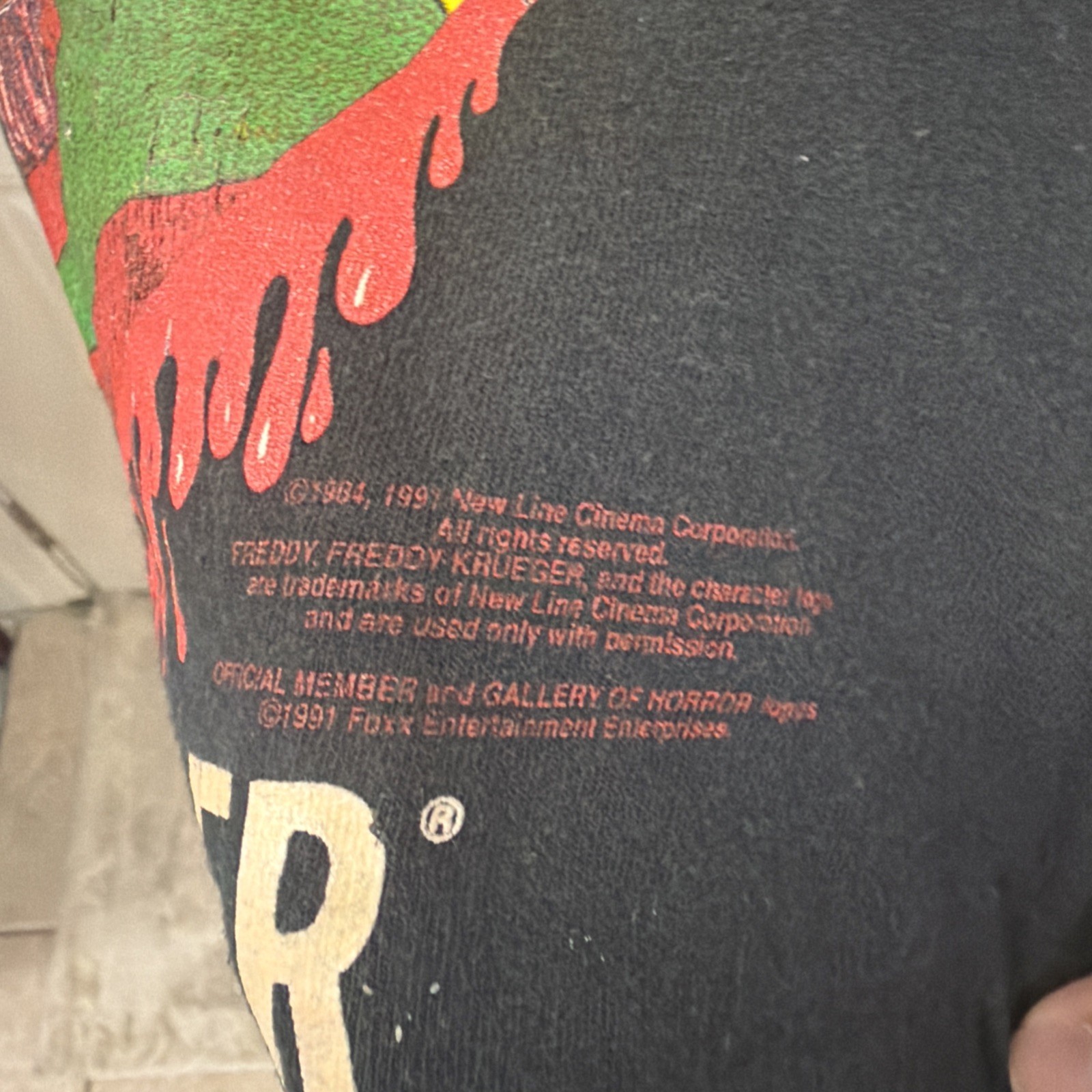 1991 Grail Freddy Krueger Fan Club T Shirt Single Stitch Size Large 💎