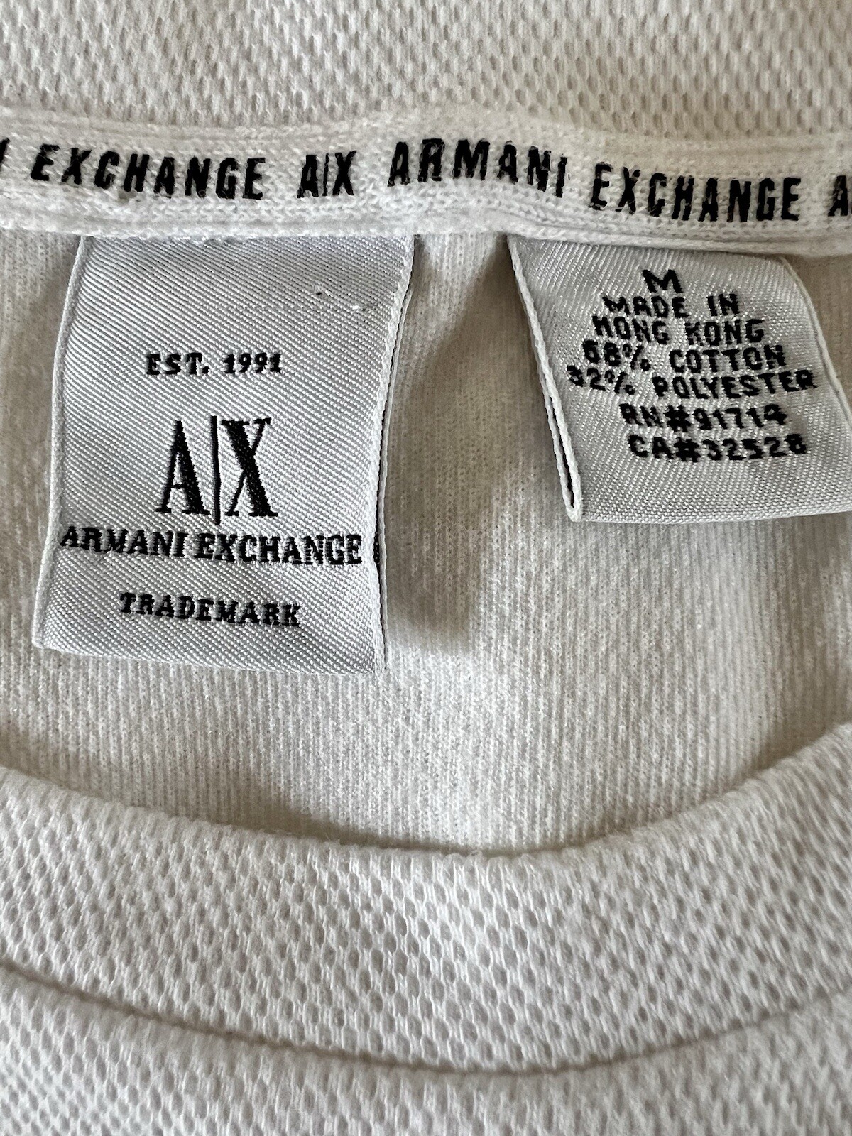 Lot of Three (3) ARMANI EXCHANGE COLLEZIONI T-Shirts Cotton, Nylon Black Armani