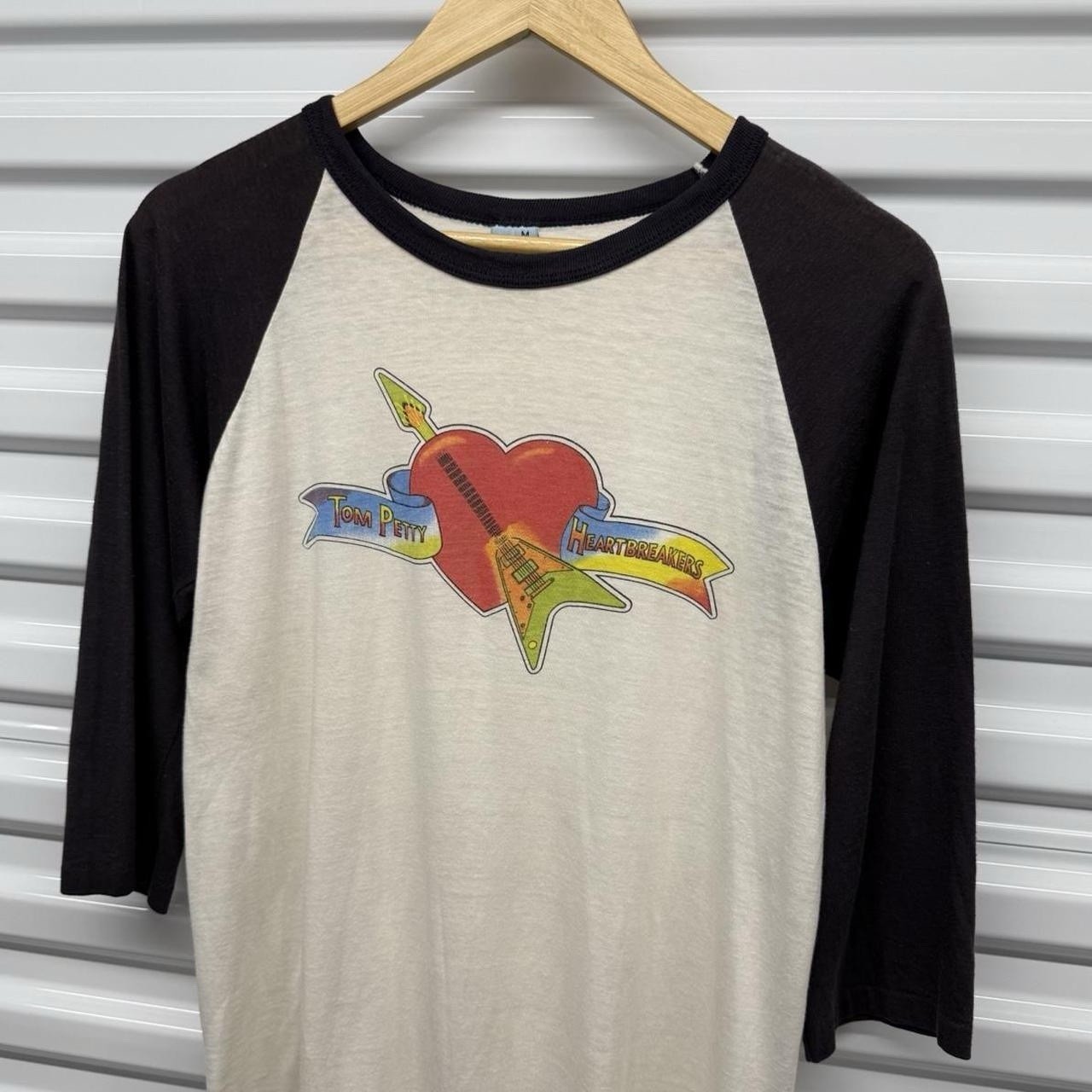Vintage 80’s Tom Petty & Heartbreakers 3/4 Sleeve Raglan The Knits Band Size M