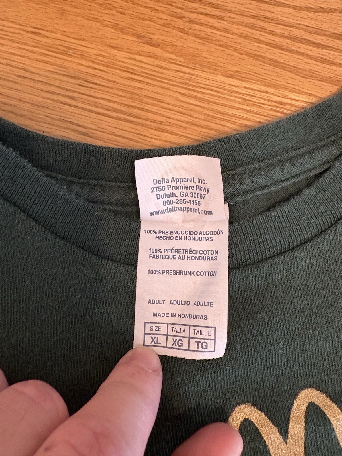 McDonald’s McGold Card Receipt Thank You Employee T-Shirt Green – Size Mens XL