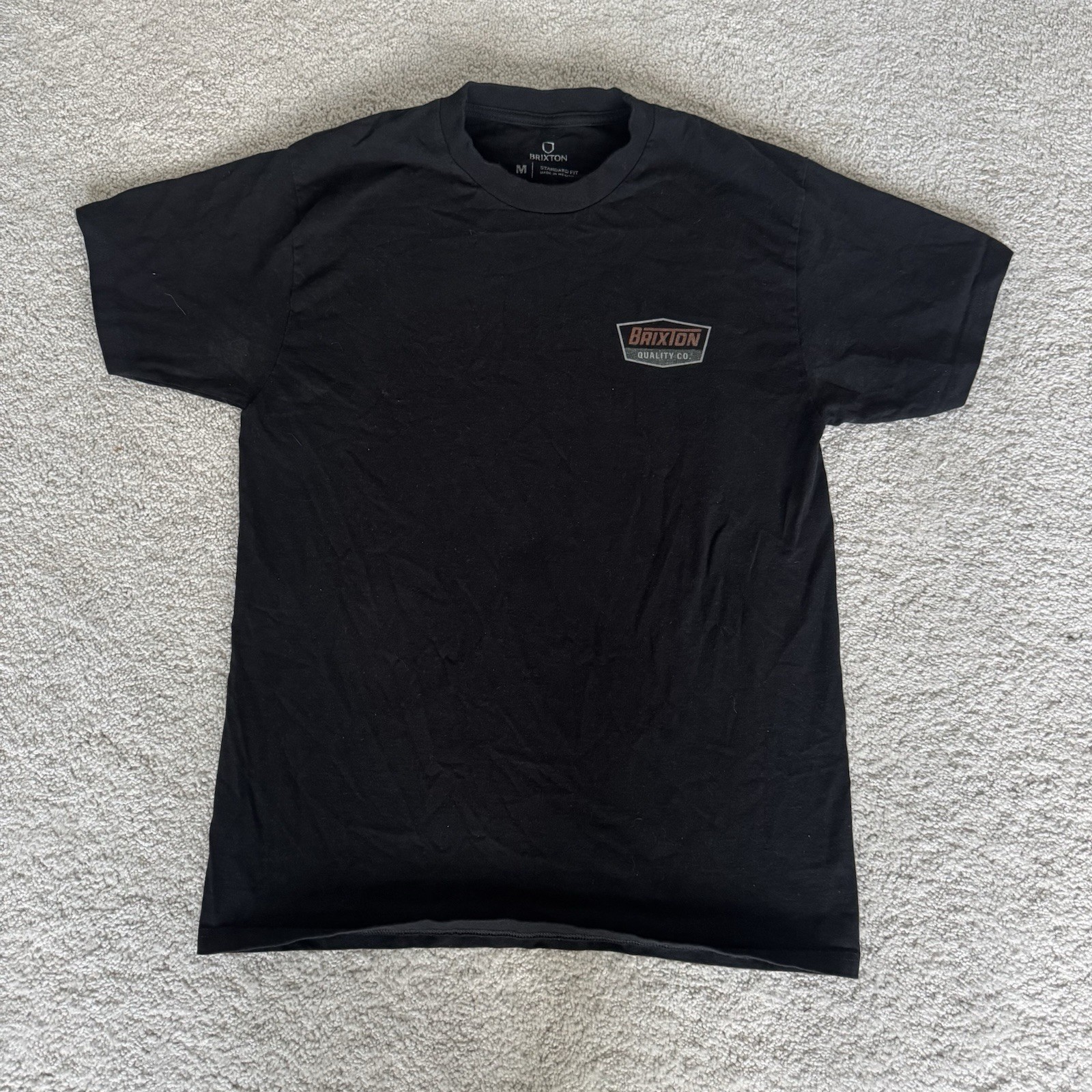 Brixton Black Double-Sided Graphic Print T-Shirt Mens M Regular Standard Fit