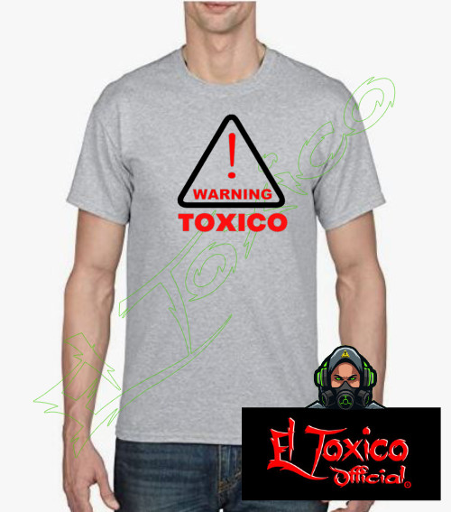 Funny EL TÓXICO Warning Tee 100% Cotton Graphic Front Vinyl Print Unisex