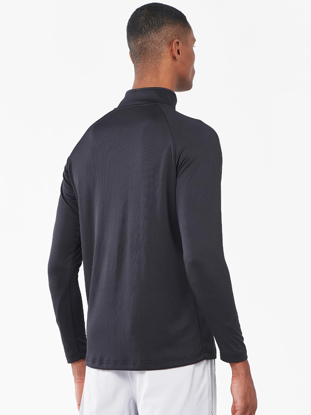 Men’s Quarter Zip Pullover Athletic Running Shirt Long Sleeve
