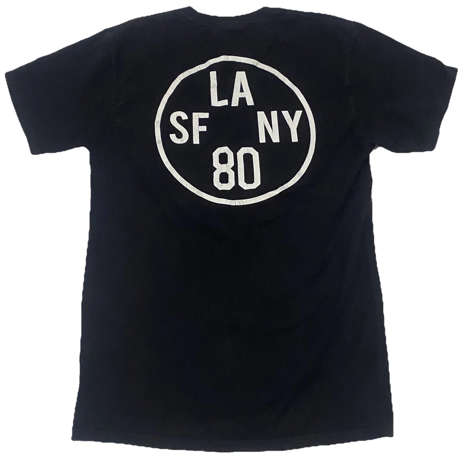 The Hundreds T-Shirt Sz Medium Black Embroidered Double Sided Tee Mens LA NYC