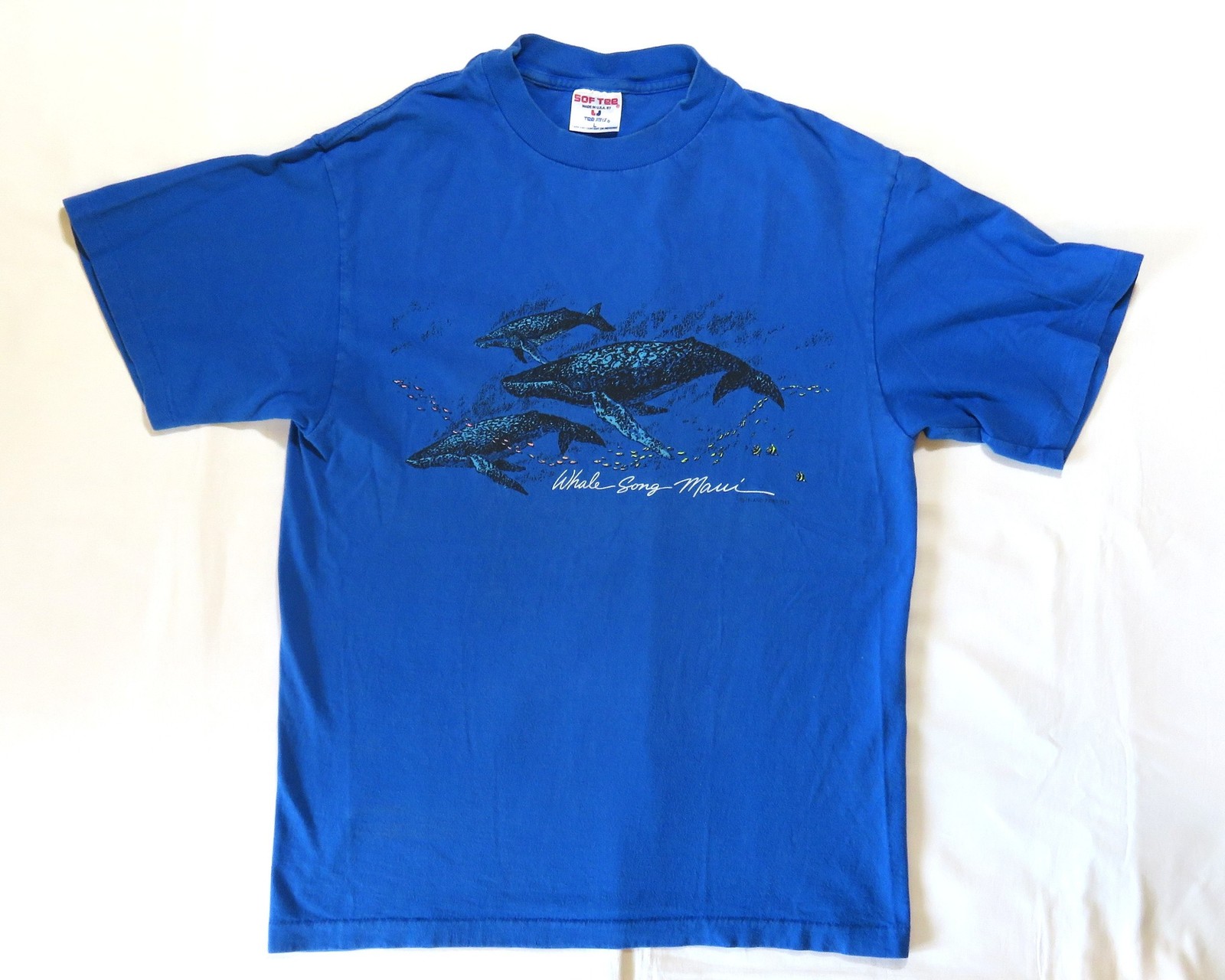 1980’s Vintage T Shirt Hawaii Nature Surf Whales Tee Jays Tag USA All Cotton