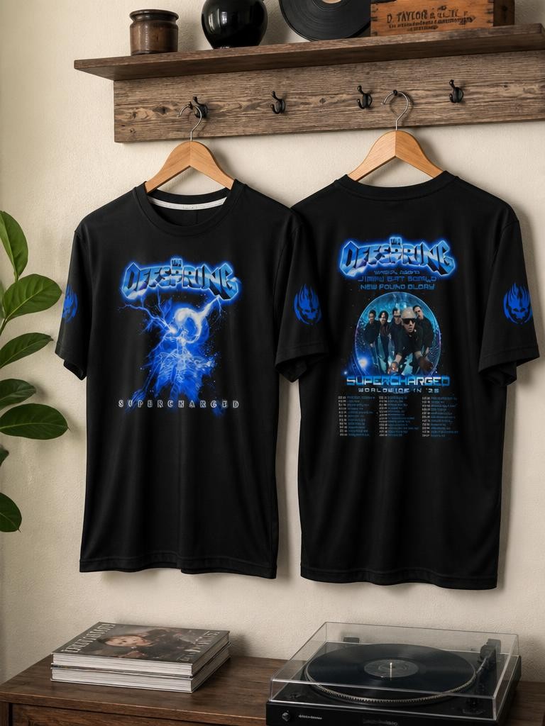 The Offspring Supercharged Worldwide in 25 Simple Plan Face Music 3D T-Shirt