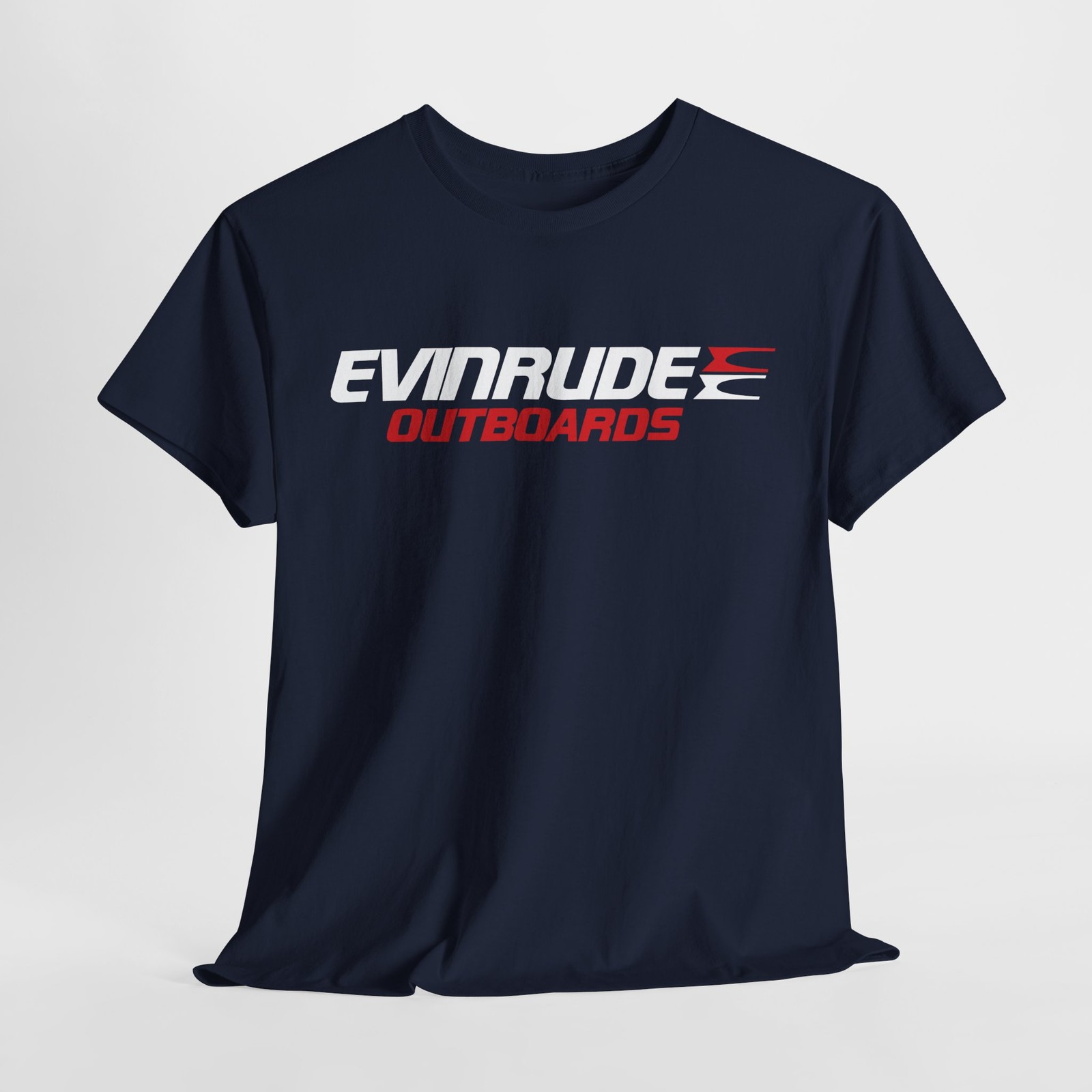 Evinrude Outboards Logo T-Shirt Vintage Boating Marine Fishing Tee S-5XL