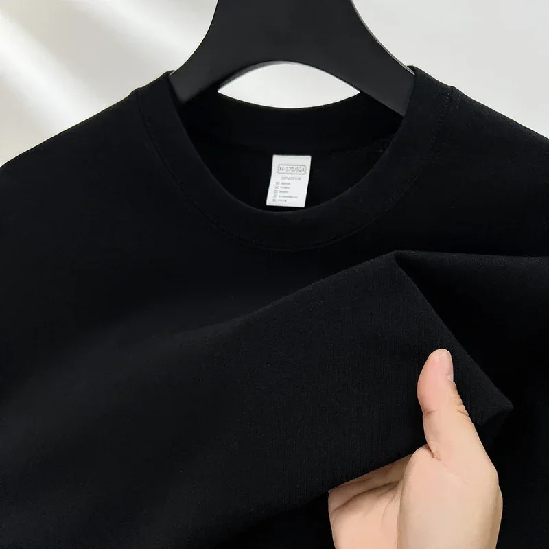 Summer 100% Pure Cotton Men’s Short Sleeve Round Neck Fashionable Style Half Sl