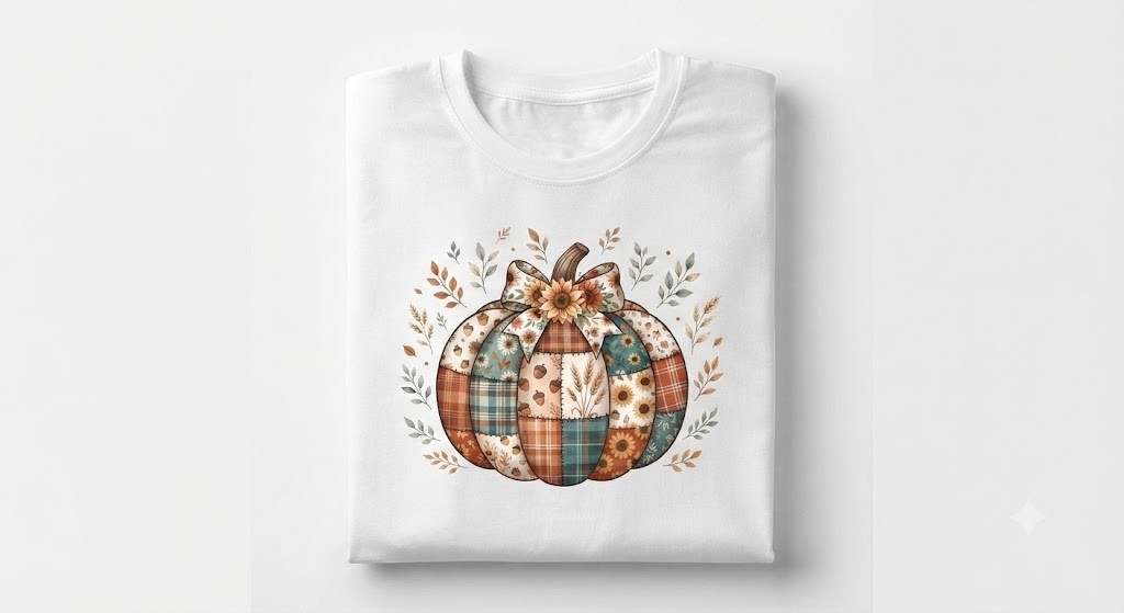 Preppy Pumpkin Shirt Fall Floral T-Shirt Autumn Gift