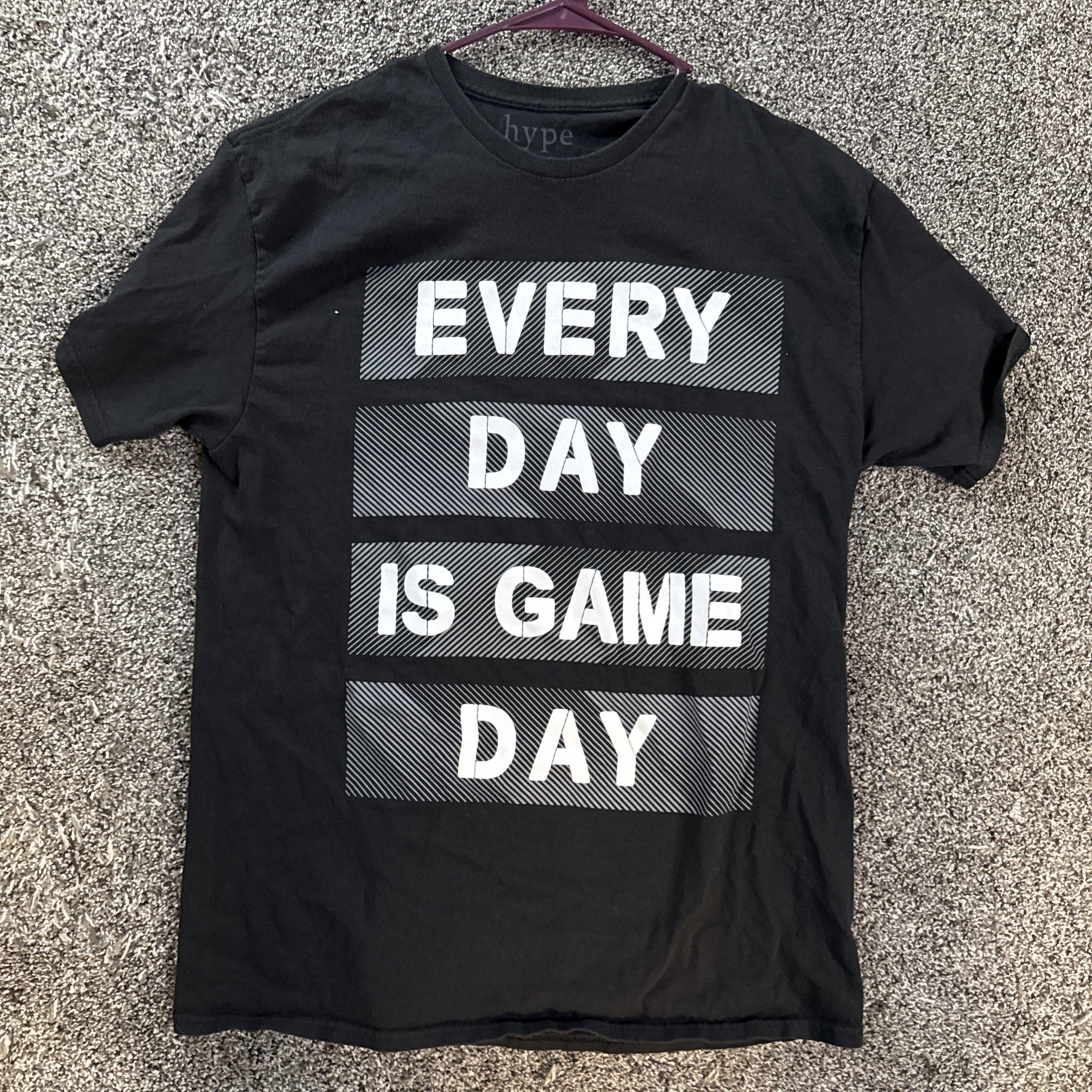“Every Day Is Game Day” Graphic Tee T-shirt by Hype (L) Large Black