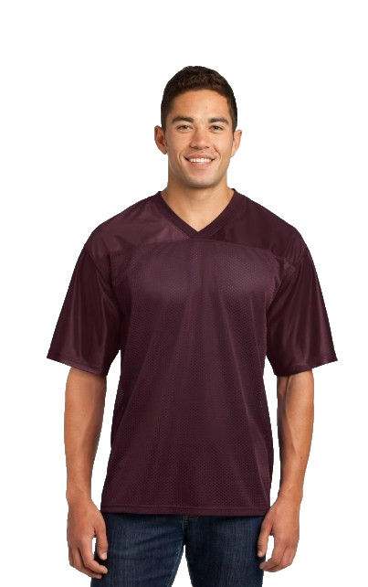 Sport-Tek Mens Short Sleeve PosiCharge Replica V-Neck Jersey ST307 Maroon XL