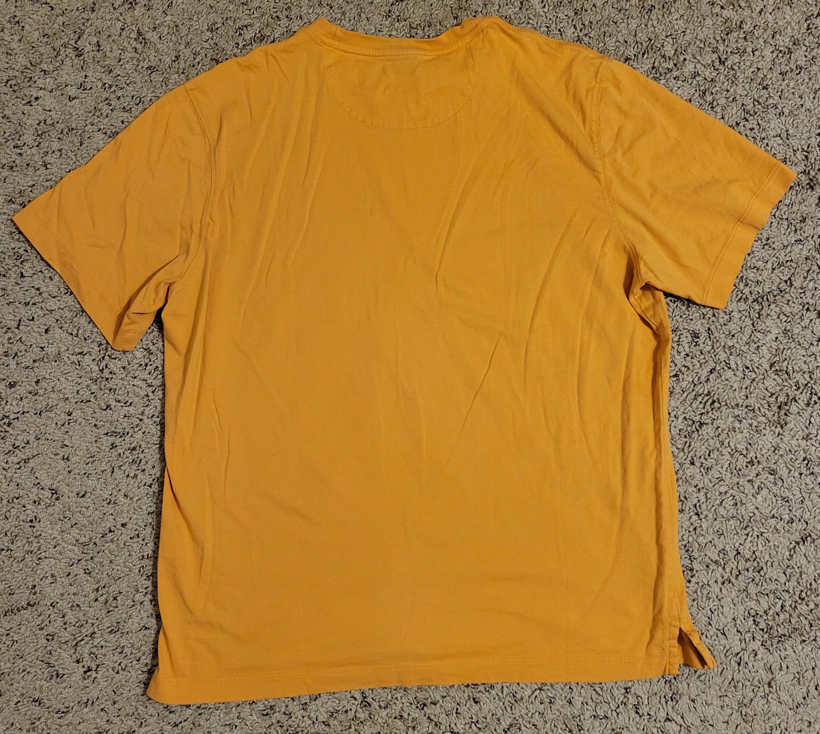 Left Coast Tee Men’s Large Orange Pima Cotton Short Sleeve Crew Neck T-Shirt