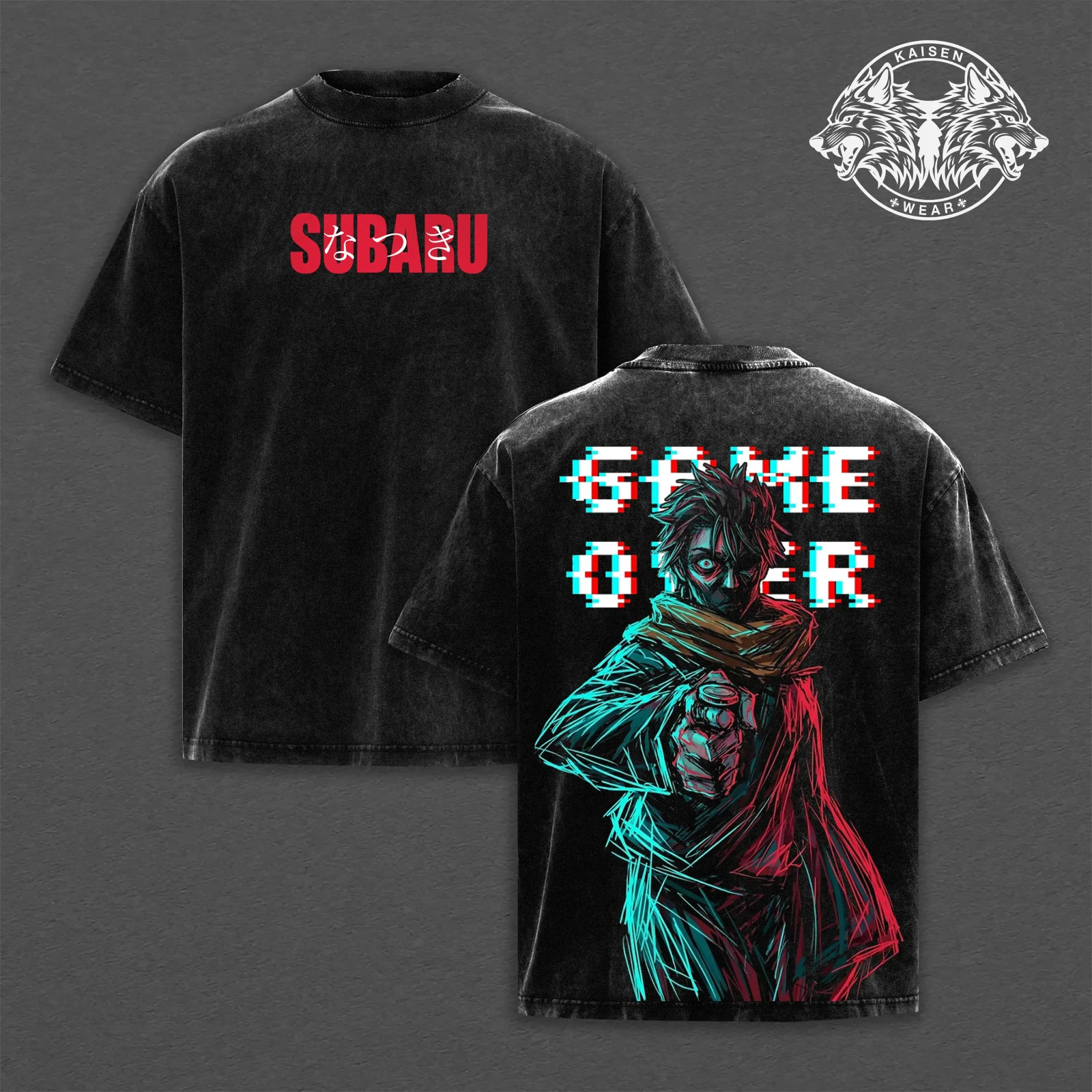 Re:Zero Subaru Natsuki Anime Graphic Streetwear Collection – Vintage Wash