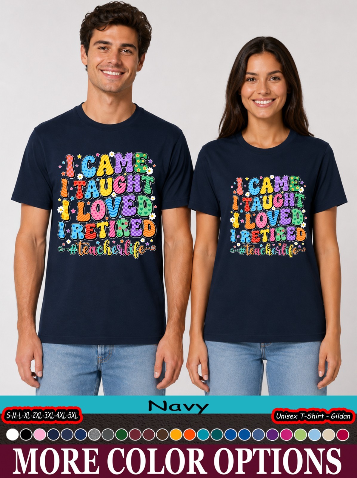 Retired Teacher Shirt, I Came I Taught I Made A Difference Tee