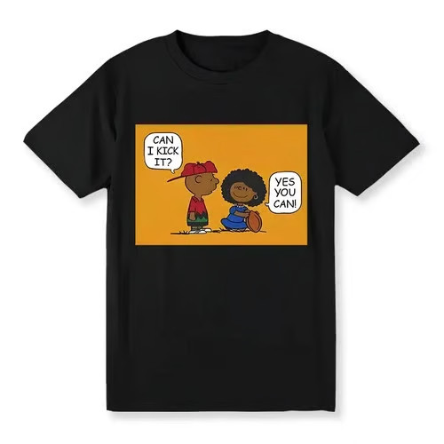 [100% Cotton] Can I Kick It Cartoon T-Shirt Motivational Men’S Tee With Fun Des