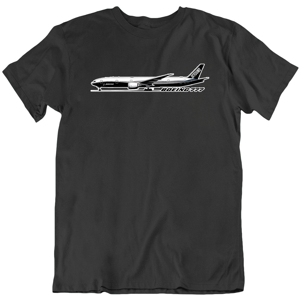 Boeing 777 Graphic Print Aviation Plane Airplane T Shirt Tee Gift New