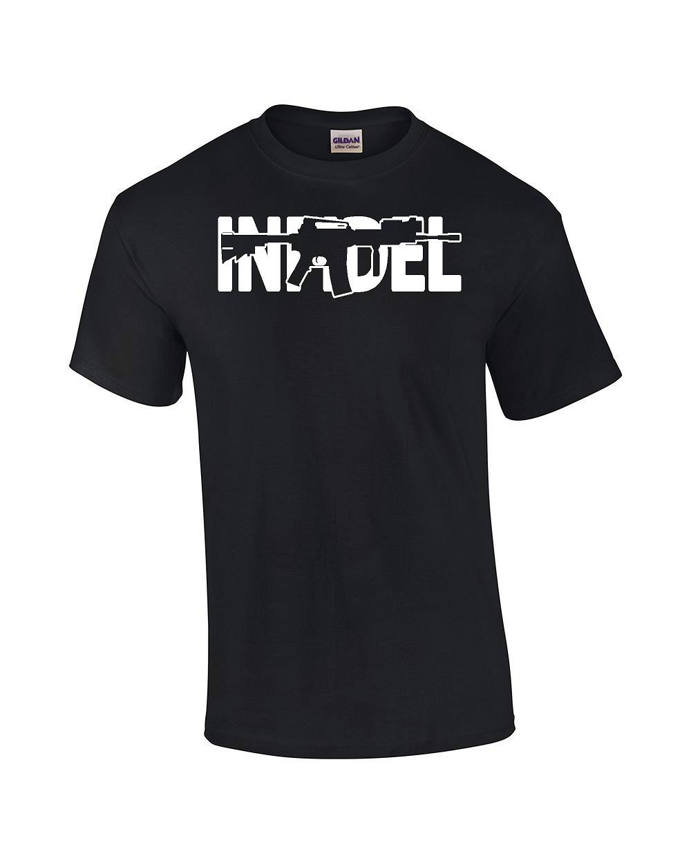 Infidel AR-15 Front T-Shirt US Army Rifle Gun Cost of Ammo Funny Assault Rifle
