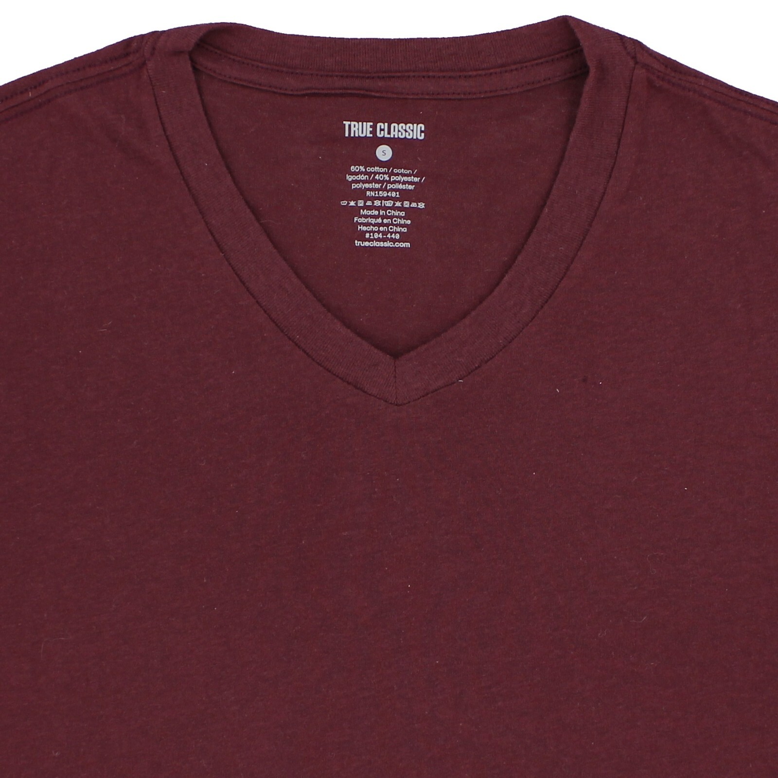 True Classic Men’s V-Neck Shirt Short Sleeve Ultra Soft Tagless Cotton Tee